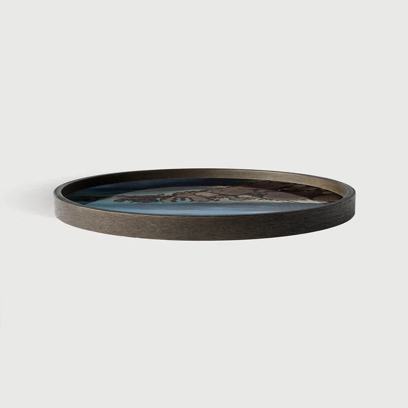 Ethnicraft Plateau Vide-Poche Organic - Slate Ø 30 cm