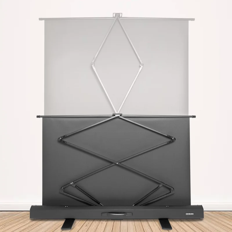Duronic FPS80 /43 Ecran de Projection – 80 Pouces ou 163 x 122 cm – Format d'image 4:3 – Autoportatif – Repliable – Fixation Murale ou au Plafond – Pour Home Cinema, Salle de Conférence ou Salle de Classe
