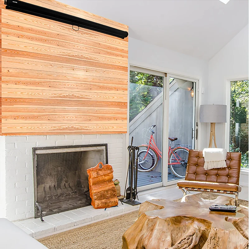 Duronic MPS80 4/3 Ecran de Projection à déroulement Manuel 80 Pouces 4:3/163 x 122 cm - Fixation Mur ou Plafond - 4K Full HD 3D