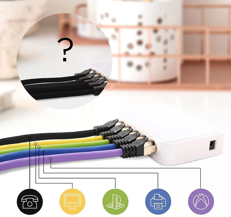 Duronic Câble Ethernet CAT8 BK 10M 2Ghz 2000MHz Vitesse 40Gbps S/FTP Câbles réseaux LAN internet network RJ45 blindés Haute Bande passante et transmission des données rapides Connecteurs or