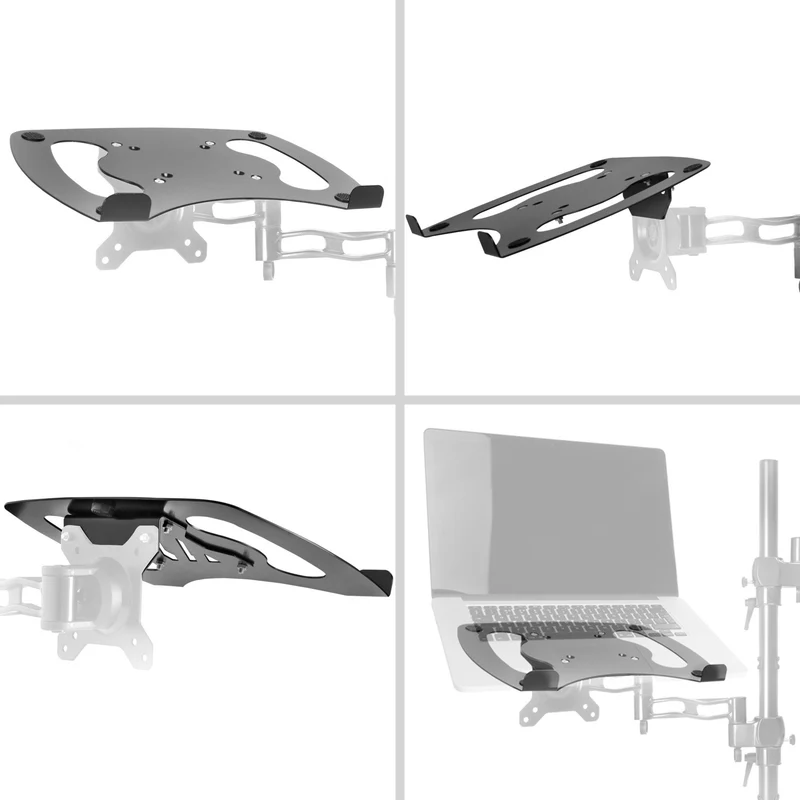 Duronic DML1 BK Support pour Ordinateur Portable Tablette Clavier d'ordinateur Compatible avec la Gamme DM35 VESA 75 100