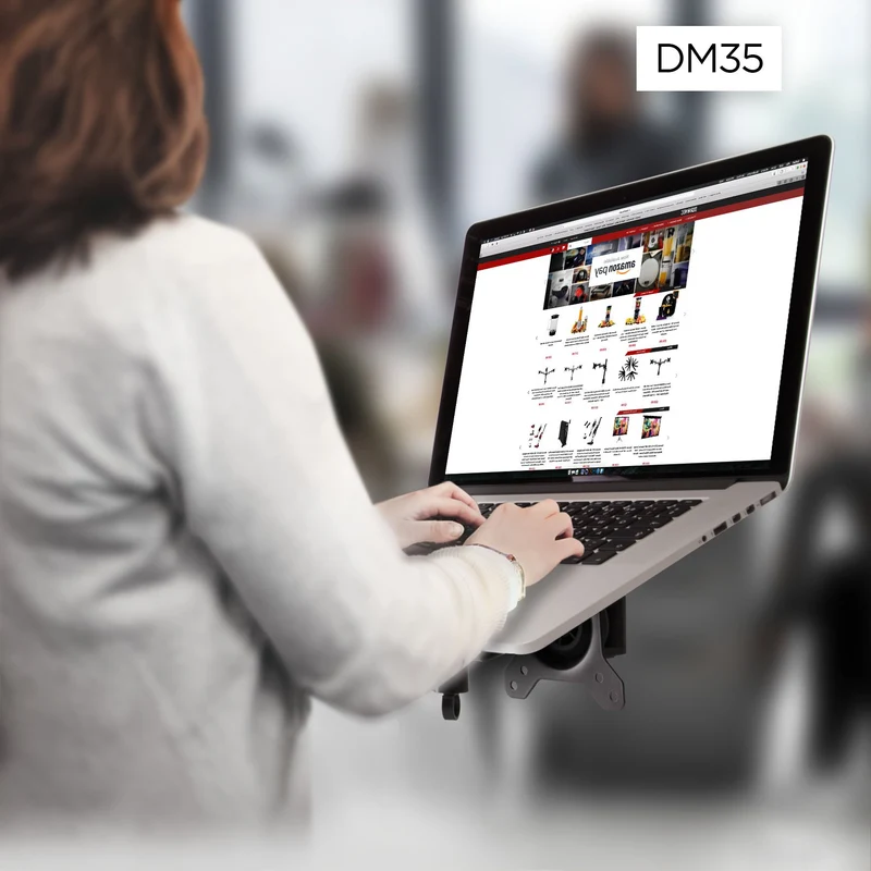 Duronic DML1 BK Support pour Ordinateur Portable Tablette Clavier d'ordinateur Compatible avec la Gamme DM35 VESA 75 100