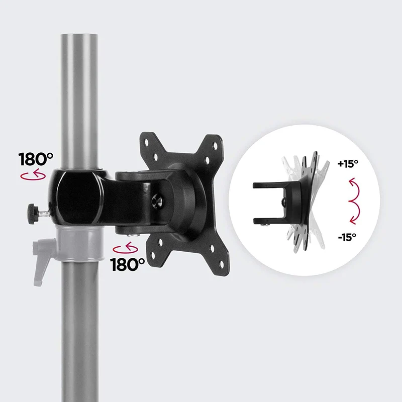 Duronic DM35 Head Tête supplémentaire pour Bras de Moniteur d’Ordinateur Permet d’Ajouter Un écran ou Accessoire tel Que Support Clavier Tablette Ordinateur Portable Compatible avec la Gamme DM35