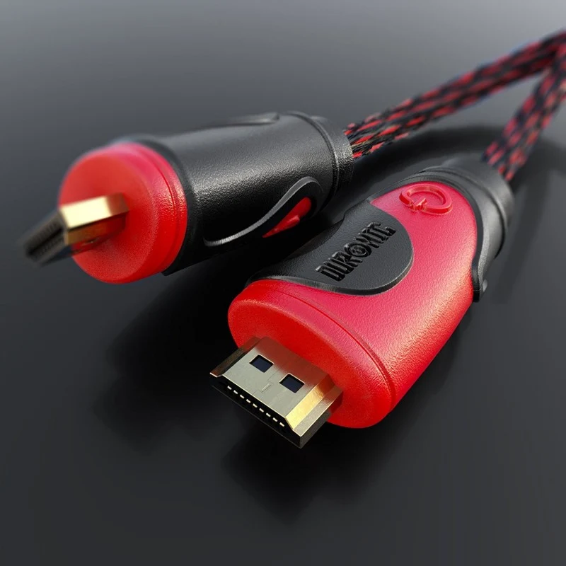 Duronic HDC03 / 5 m | Câble HDMI dernière génération 2.0 | 5 mètres |Connecteurs en plaqué Or 24K | Permet la Transmission Rapide de Signal 3D 4K 2160p | Ethernet