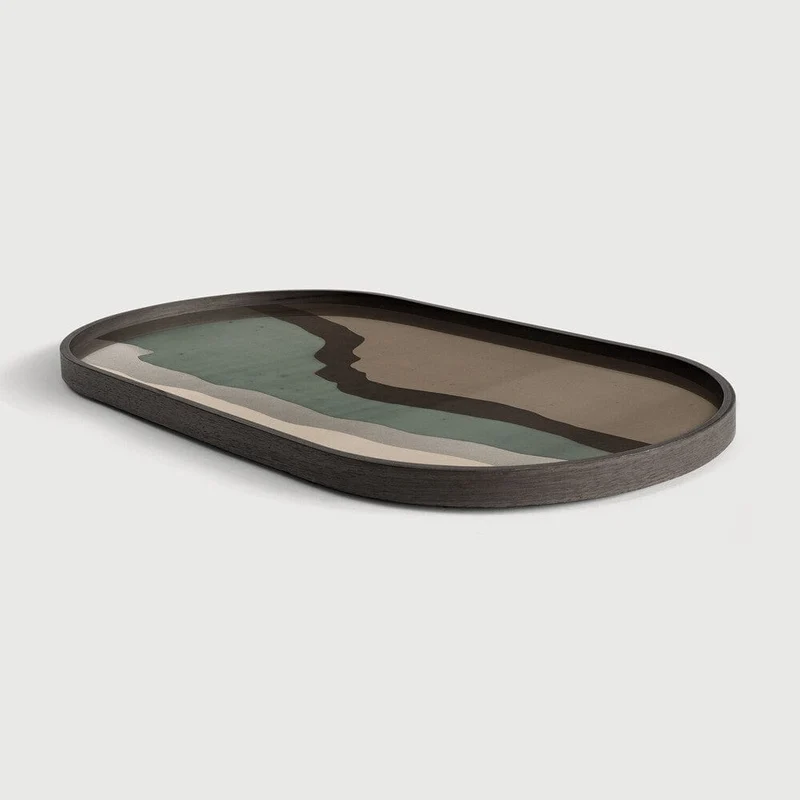Ethnicraft Plateau en Verre Wabi Sabi - Oblong