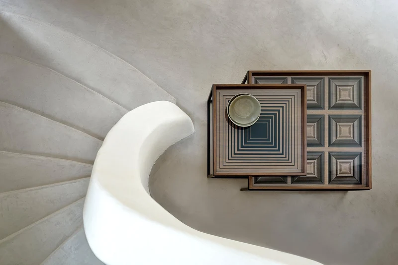 Ethnicraft Plateau Carré en Verre - Encre