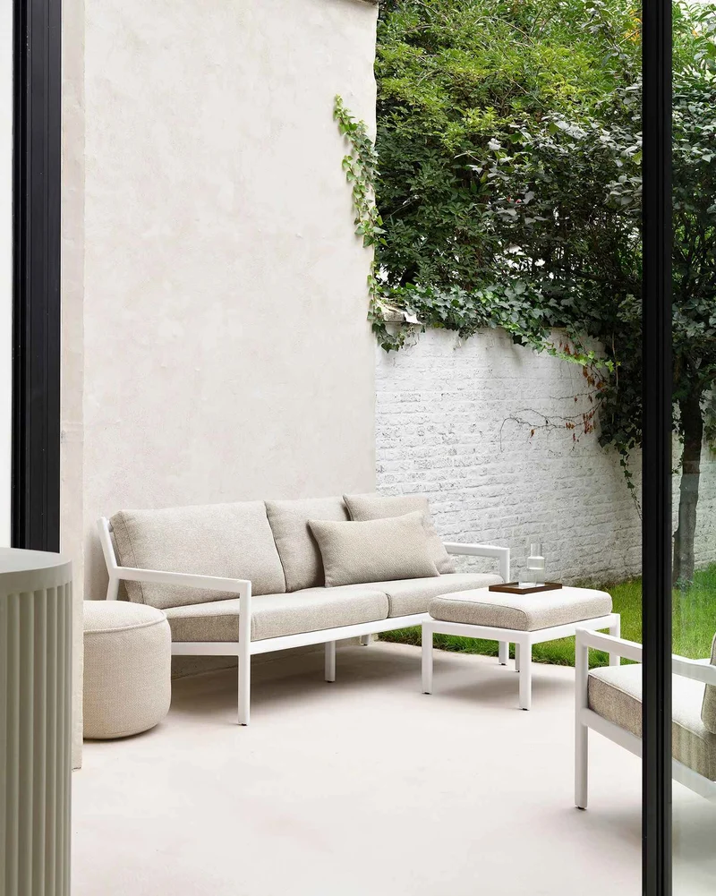 Fauteuil Lounge Jack en Aluminium Ethnicraft (avec coussins)