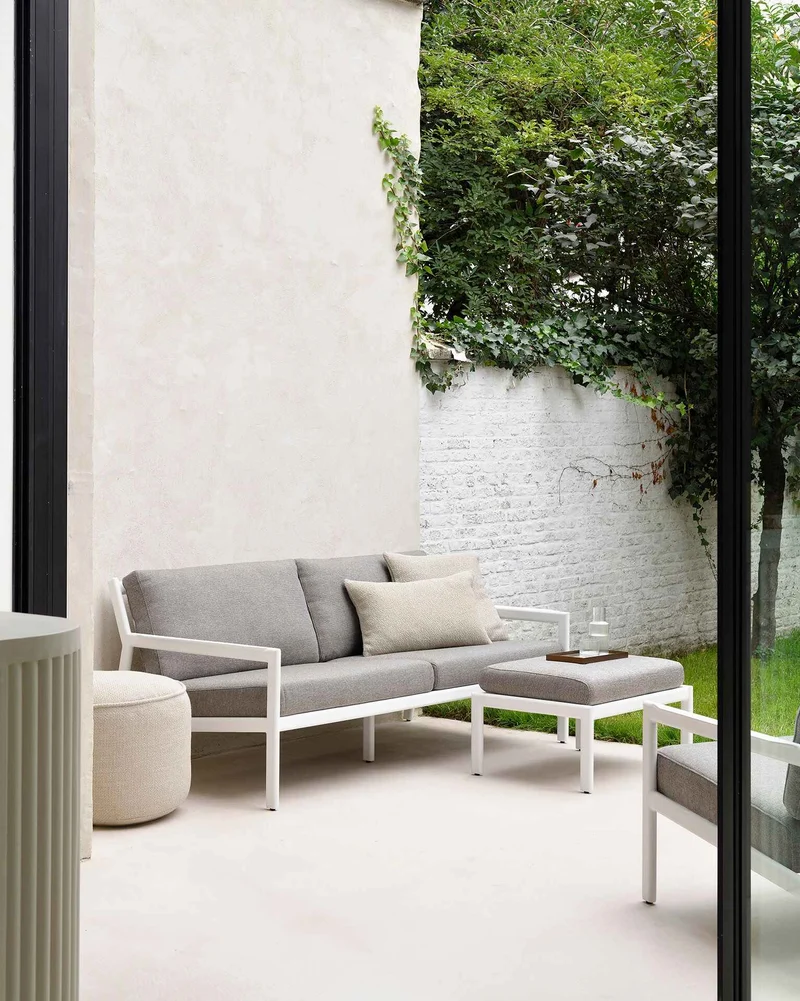 Fauteuil Lounge Jack en Aluminium Ethnicraft (avec coussins)