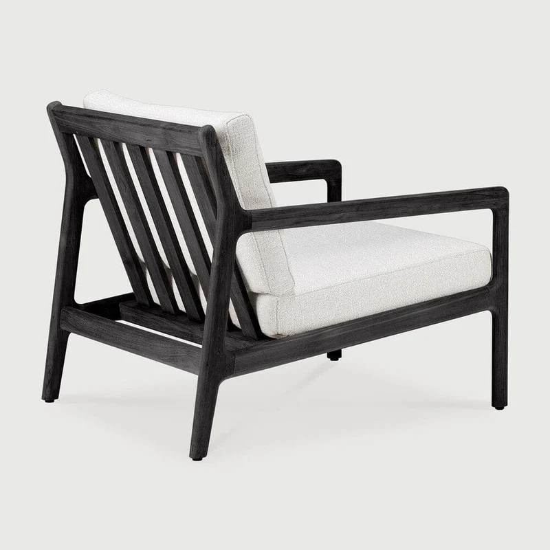 Fauteuil Lounge Jack en Teck Noir Ethnicraft (avec coussins)