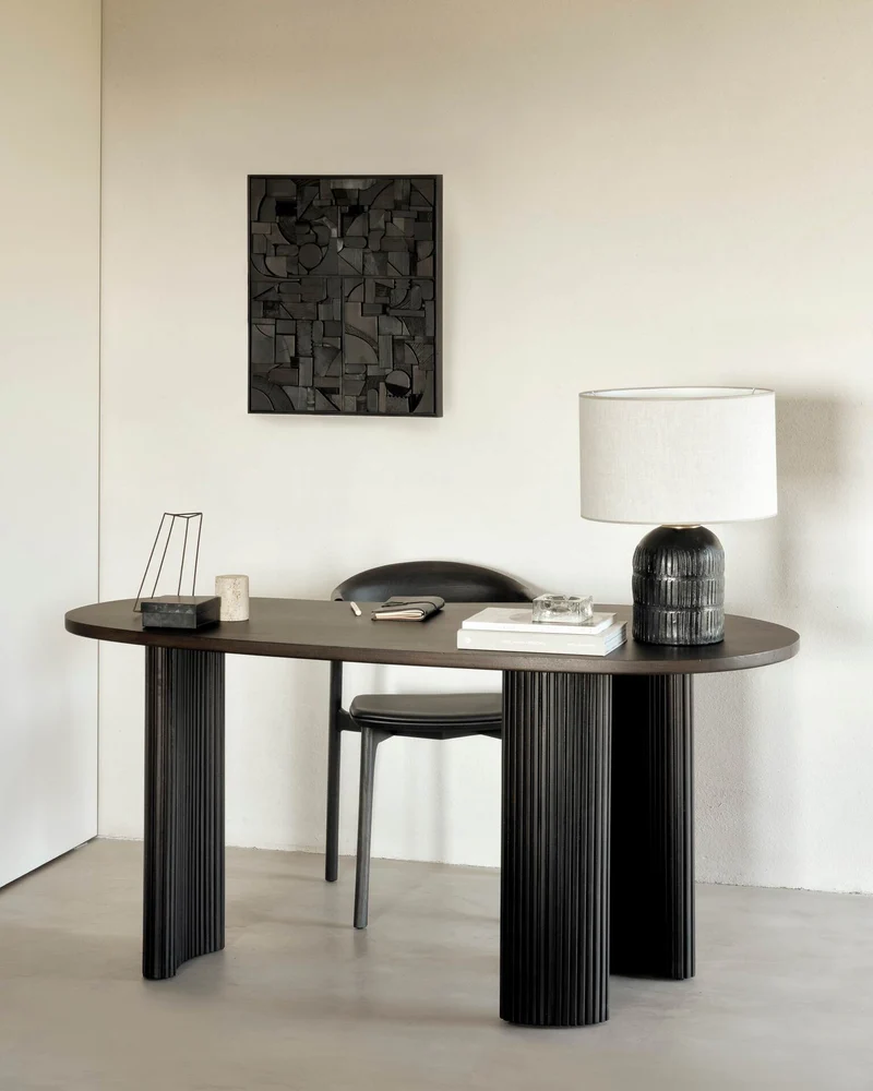Bureau Boomerang (Bois d'acajou)