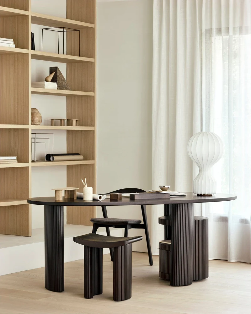 Bureau Boomerang (Bois d'acajou)