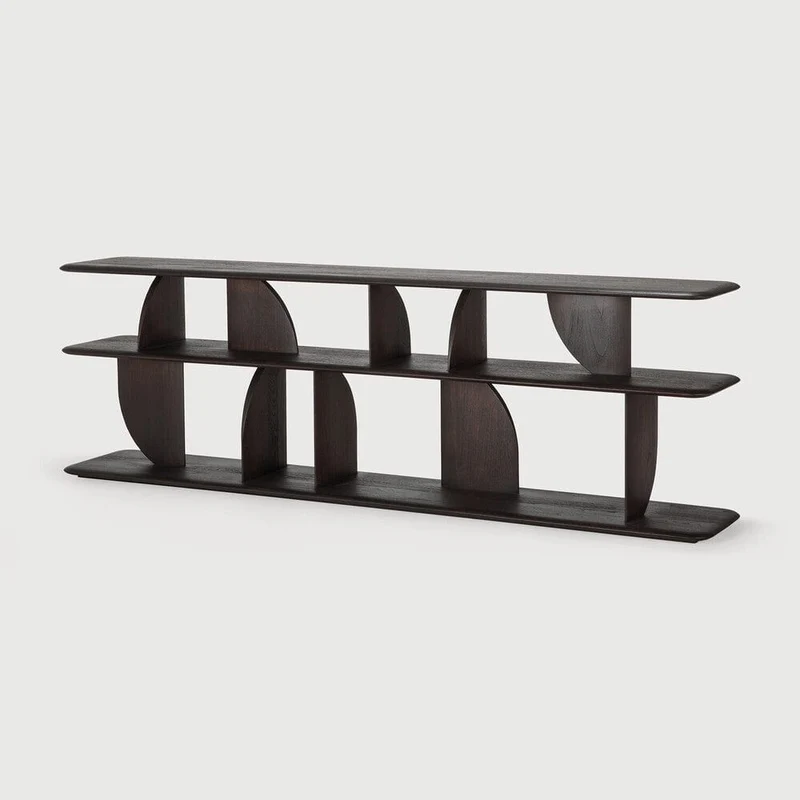 Console de canapé Geometric (Brun Teck Foncé)