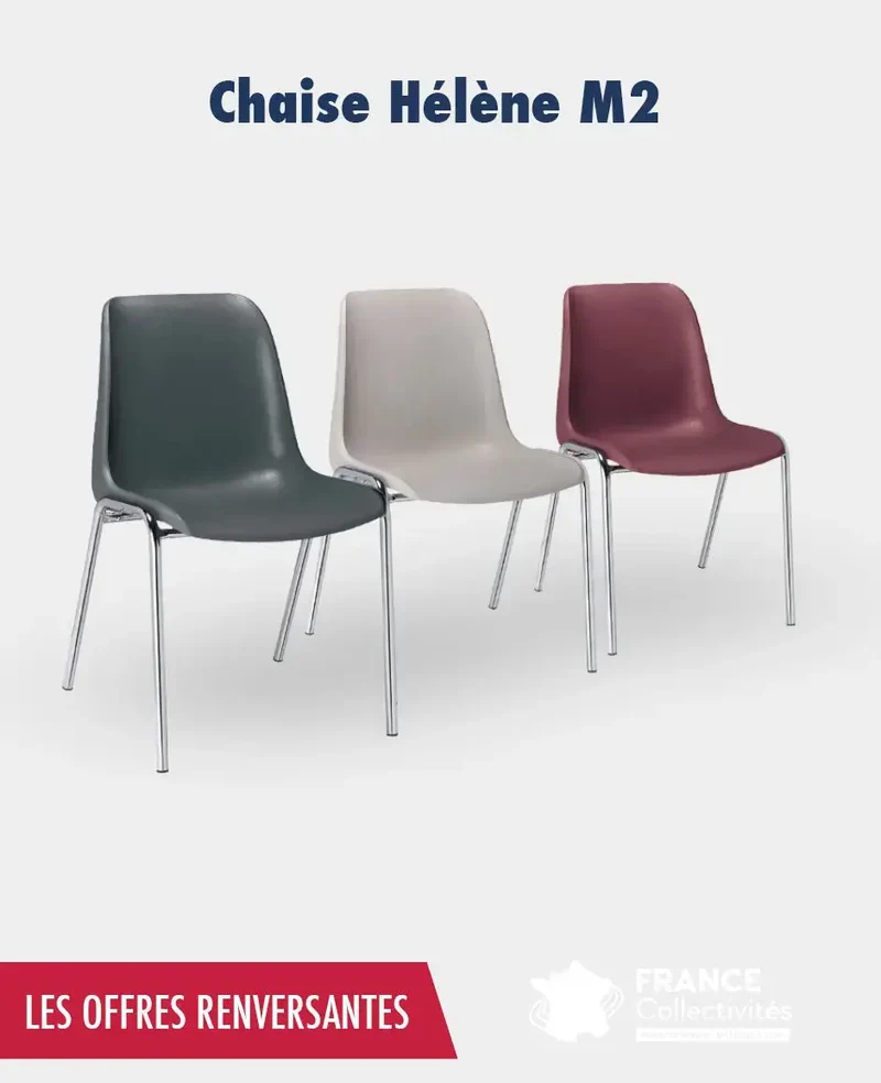 Promo chaises empilables coque Hélène M2