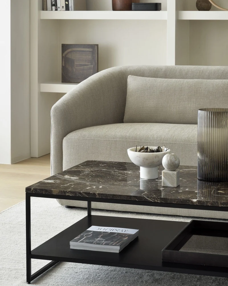 Table Basse Ethnicraft - Stone noir emperador