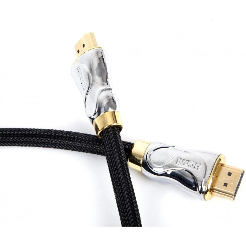 Duronic HDC04 / 1 m Câble HDMI dernière génération 2.0 | 1 mètre | Tête en métal et connecteurs en plaqué Or 24K | Permet la Transmission Rapide de Signal 3D 4K 2160p | Ethernet