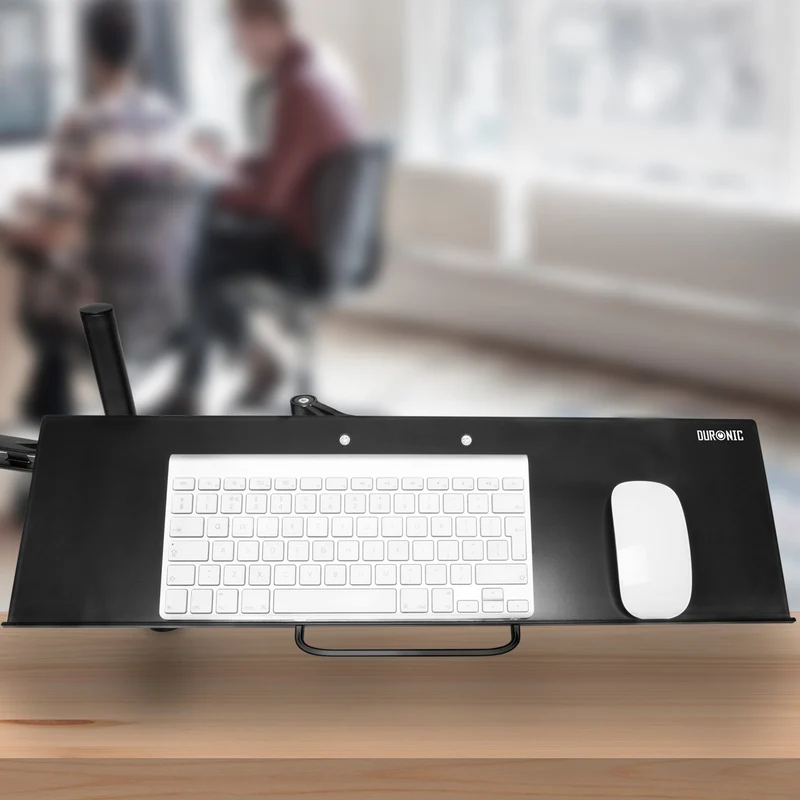 Duronic DM0K1 Support Clavier et Souris Accessoire pour Bras d’écran Surface Ergonomique de 60 x 18 cm Facile à Monter et Ajustable Compatibilité Universelle avec Bras d’écran