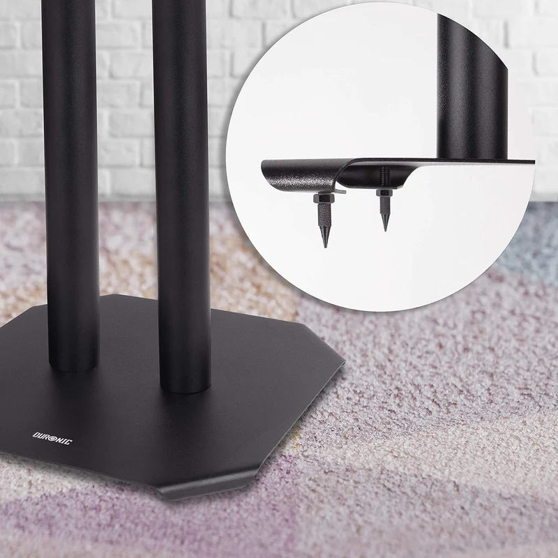 Duronic SPS1022 /80 Paire de Pieds d'Enceintes - 80 cm de Hauteur - Lestable avec du Sable - Cônes pour réduire Vibrations - Compatibilité Universelle Haut-parleurs Hi-FI/Stéréo/Home Cinema 5.1