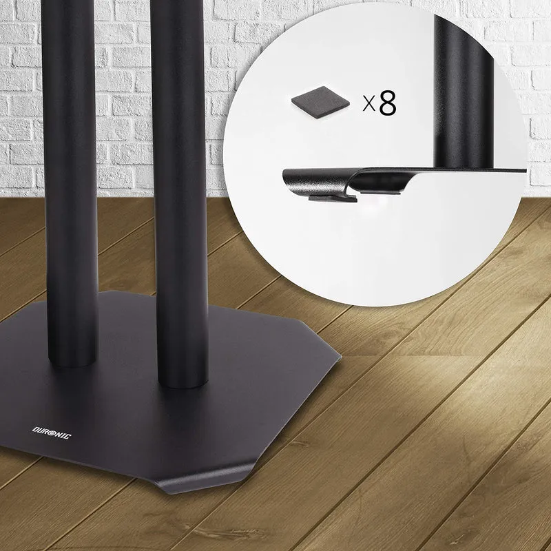 Duronic SPS1022 /80 Paire de Pieds d'Enceintes - 80 cm de Hauteur - Lestable avec du Sable - Cônes pour réduire Vibrations - Compatibilité Universelle Haut-parleurs Hi-FI/Stéréo/Home Cinema 5.1