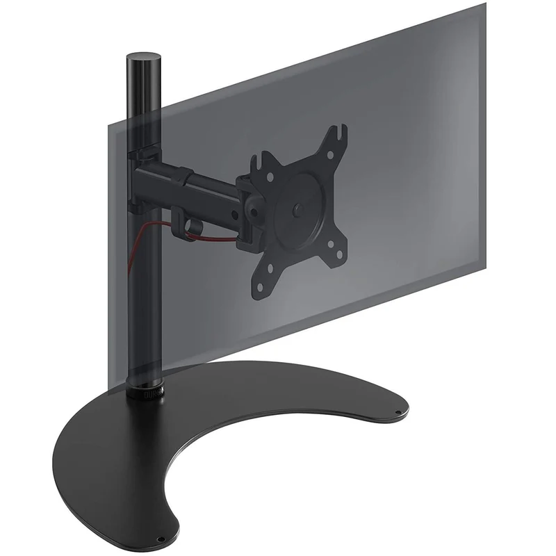 Duronic DM25D1 Support écran PC sur Socle pour Bureau | Hauteur Ajustable | Rotatif/Inclinable/Pivotable | Compatibilité Universelle avec Moniteur d'Ordinateur VESA 75/100 | Socle Inclus
