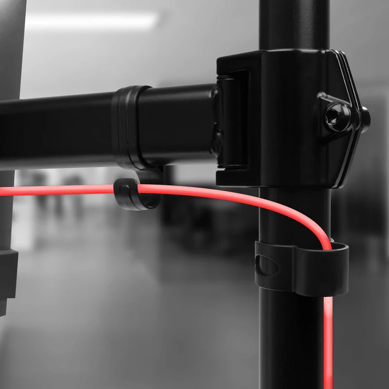 Duronic DM254 Support Quadruple 4 écrans PC à Pince pour Bureau | Hauteur Ajustable | Rotatif/Inclinable/Pivotable | Compatibilité Universelle avec Moniteur d'Ordinateur VESA 75/100