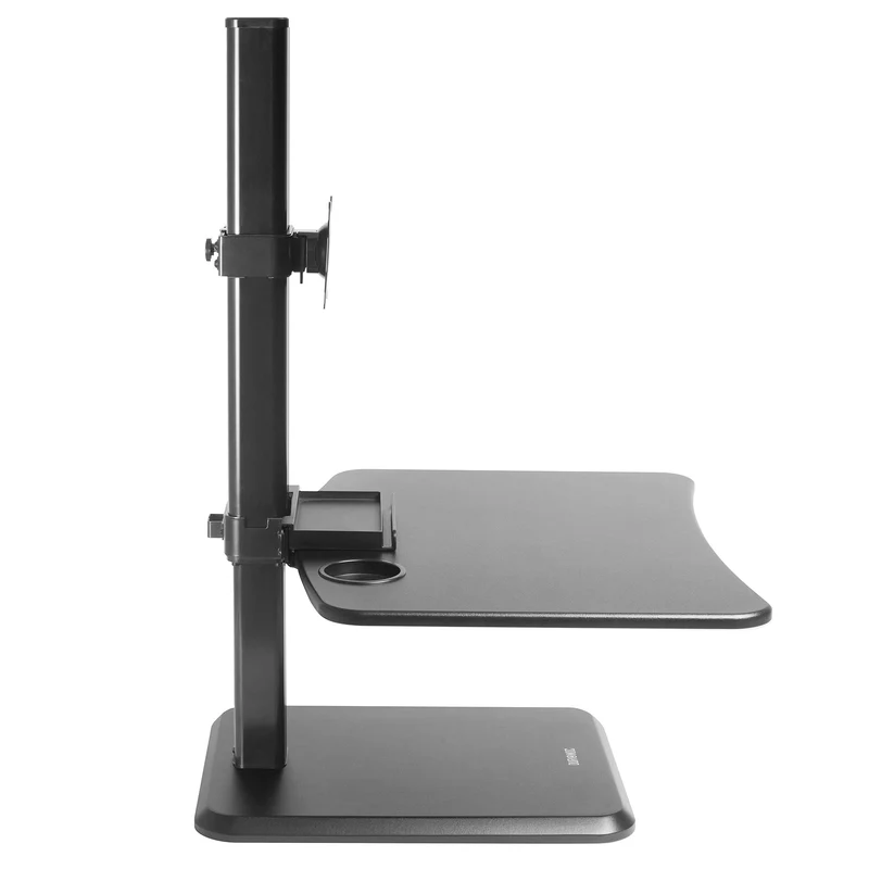 Duronic DM05D14 Poste/Station de Travail Assis-Debout de 65 cm pour écran/Clavier/Souris/avec Support d'écran incorporé - Hauteur Ajustable pour Travailler Assis et Debout