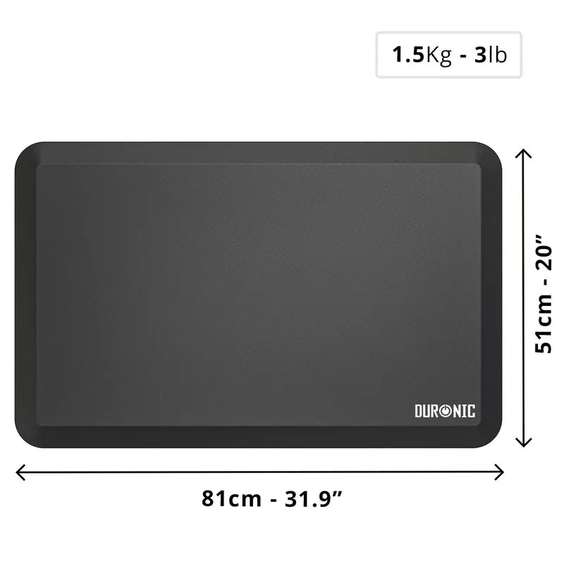 Duronic DM-MAT1 Tapis Anti-Fatigue coussiné Support de 81 x 51 cm Idéal pour Travailler Debout et soulager douleurs au Niveau des Pieds Jambes Hanches et du Dos