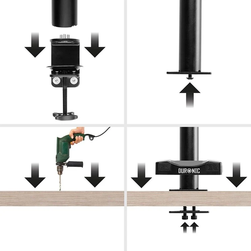 Duronic DM-GR-03 Grommet pour Support d'écran de la Gamme DMG51X2 et DMG52 | Permet d'attacher Un Support d'écran en perçant Le Bureau à la Place de la Pince de de Fixation
