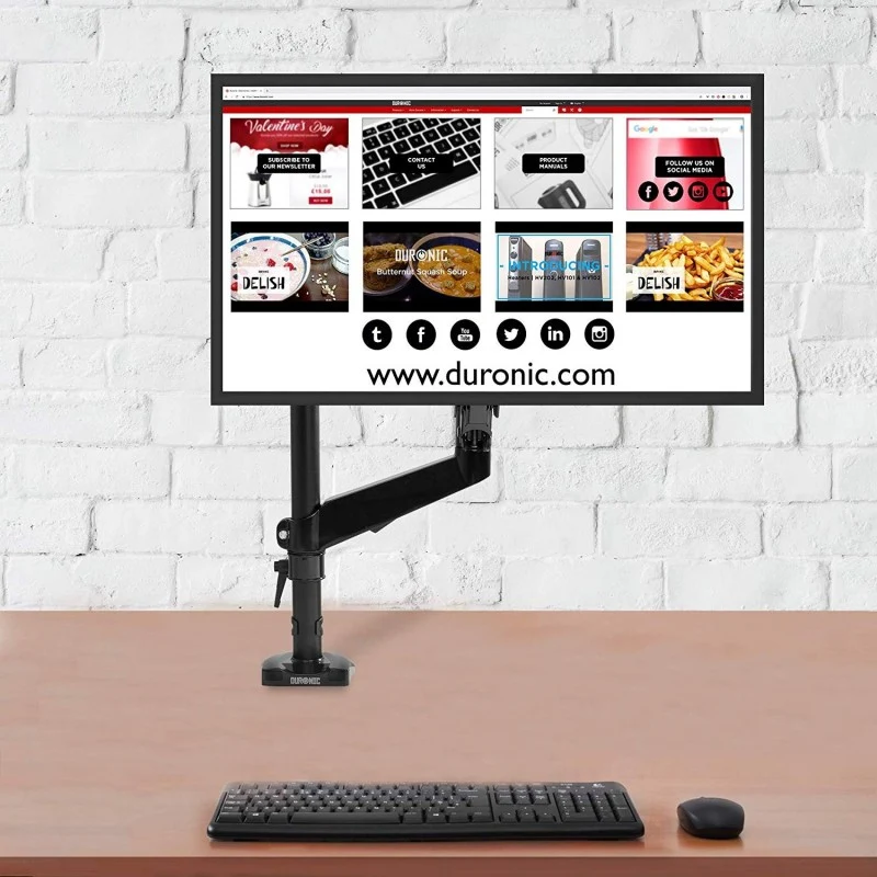 Duronic DM-GR-03 Grommet pour Support d'écran de la Gamme DMG51X2 et DMG52 | Permet d'attacher Un Support d'écran en perçant Le Bureau à la Place de la Pince de de Fixation