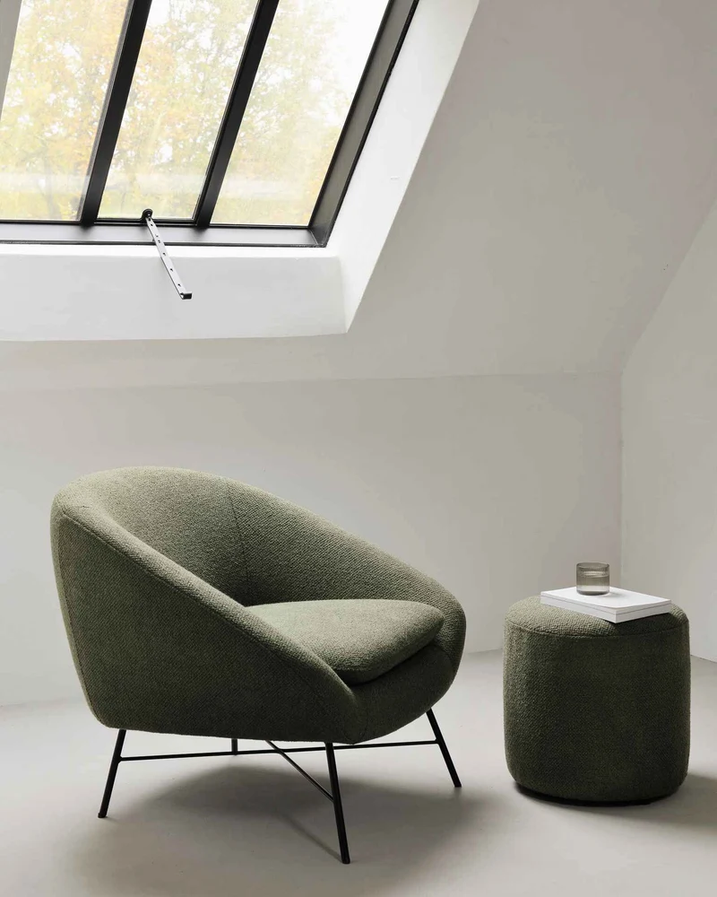 Ethnicraft Chaise Lounge - Barrow Vert Pin