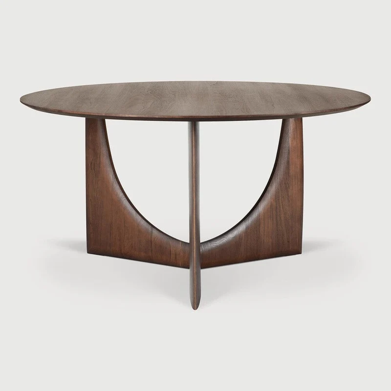 Ethnicraft Table ronde - Geometric teck