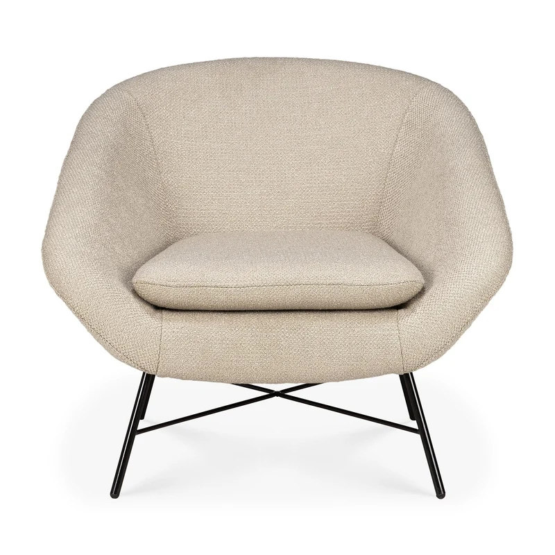 Ethnicraft Chaise Lounge - Barrow Blanc Cassé