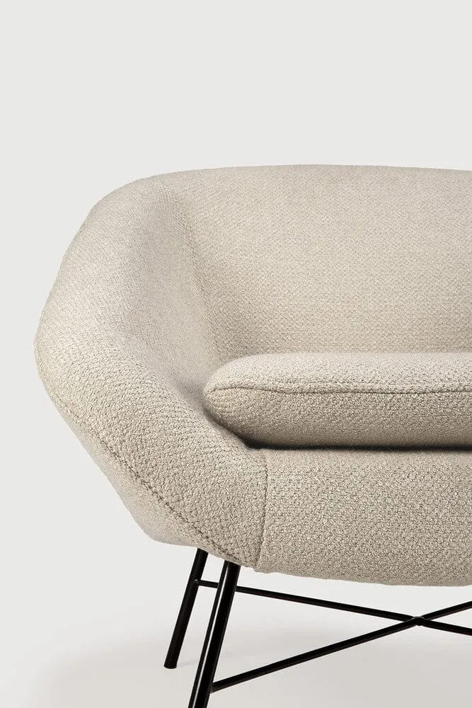 Ethnicraft Chaise Lounge - Barrow Blanc Cassé